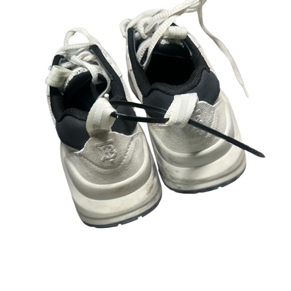 Burberry Logo Print Leather, Suede and Check Mesh Sneakers - Picture 2 of 5